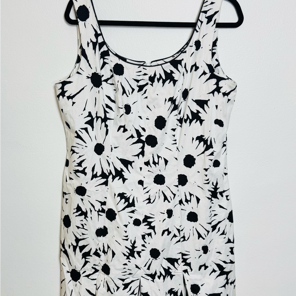 Talbot’s Black and White Floral Sleeveless Fit and Flare Dress size 14. Plus - Picture 5 of 10